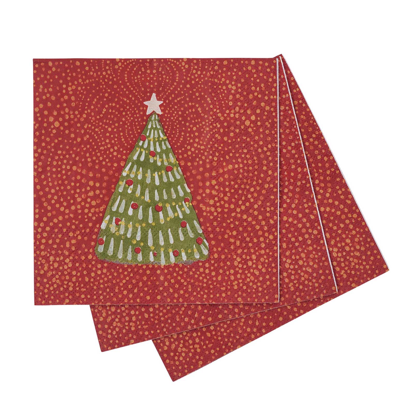 Christmas Sprigs Cocktail Napkin - Pack of 20