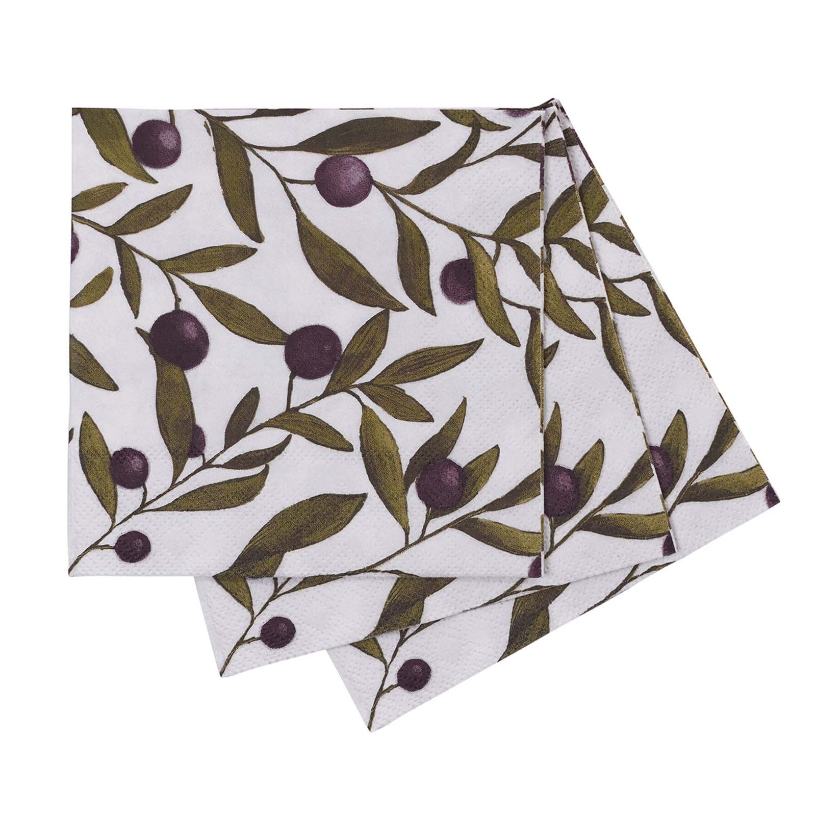 Olives blu Kitchen Reusable Cocktail Napkins (Set of 8) – rockflowerpaper  LLC