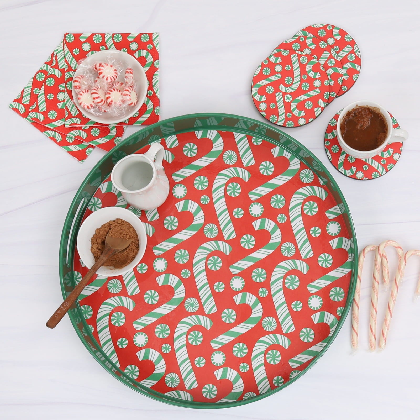 Candy Cane Joy Paper Cocktail Napkins (Pack of 25)