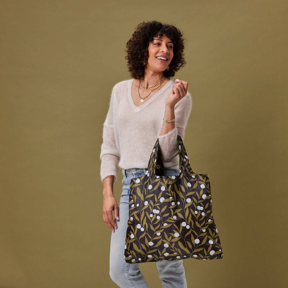 Olive Time Blu Bag Reusable Shopping Bag - Machine Washable Reusable Shopping Bag - rockflowerpaper