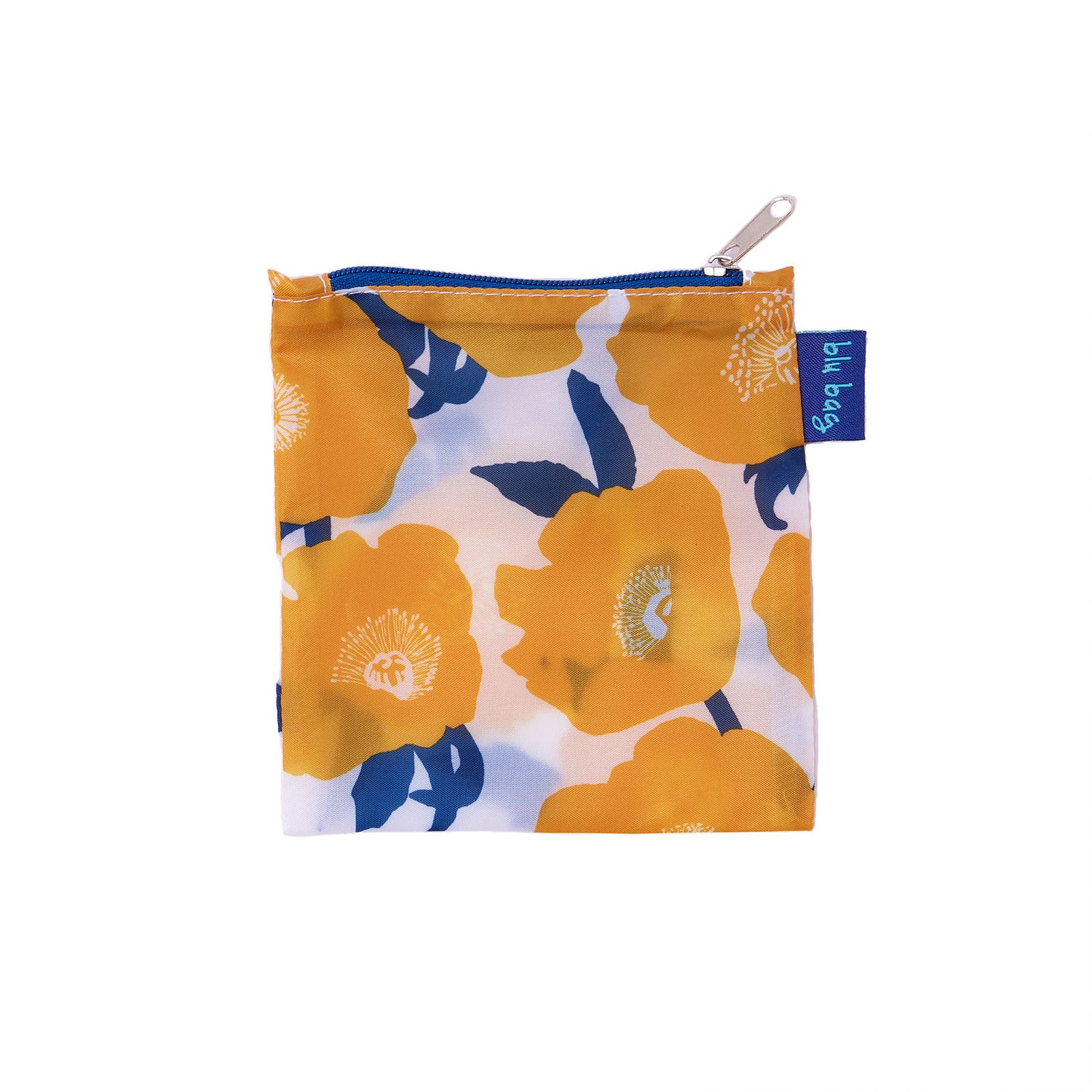 Poppies Blu Bag Reusable Shopping Bag - Machine Washable Reusable Shopping Bag - rockflowerpaper