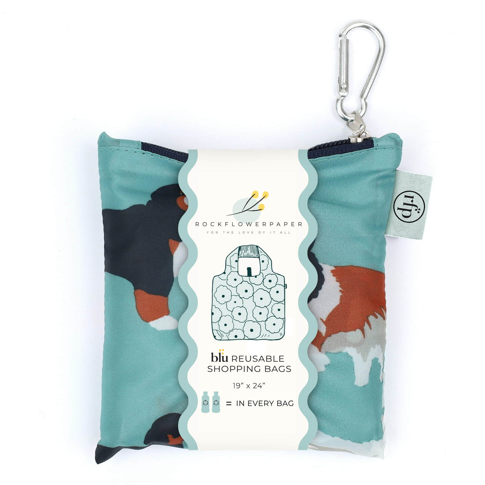 Pups blu Reusable Shopping Bag