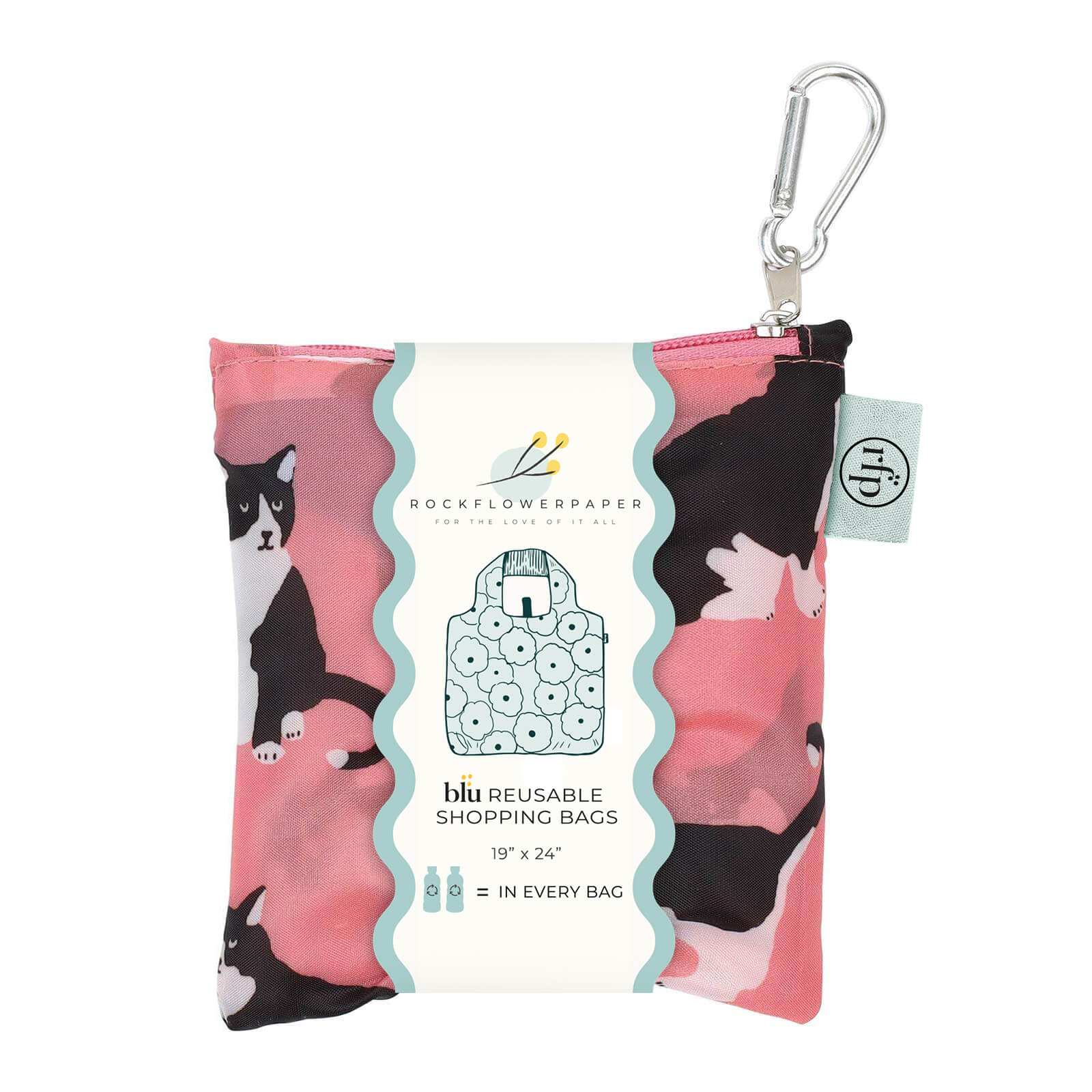 Kitties blu Reusable Shopping Bag