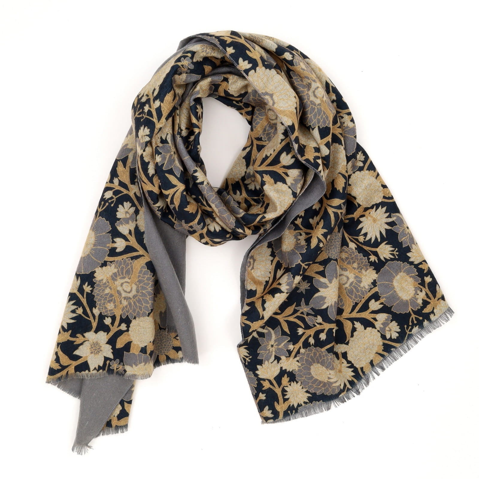 Capri Black Reversible Wrap Scarf