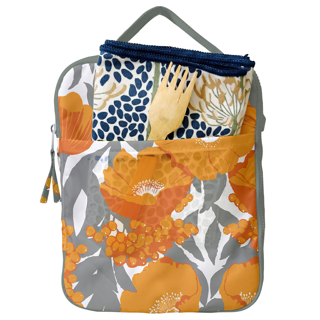 Icelandic Poppies Gold Lunch Tote