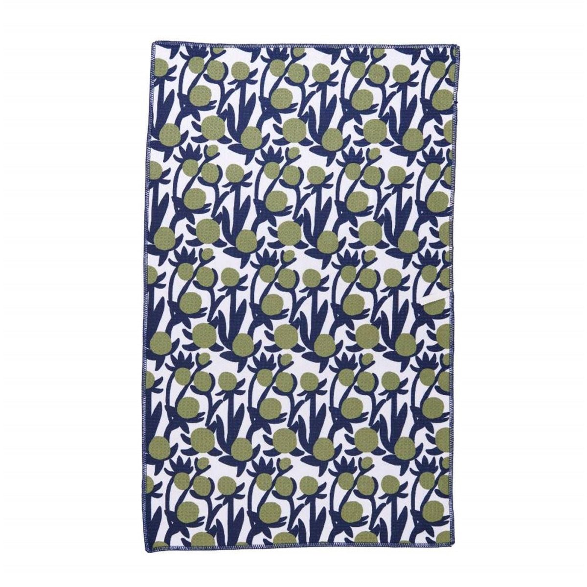 Anemone Poppy blu Kitchen Tea Towel - Double - Sided Print Kitchen Towel - rockflowerpaper