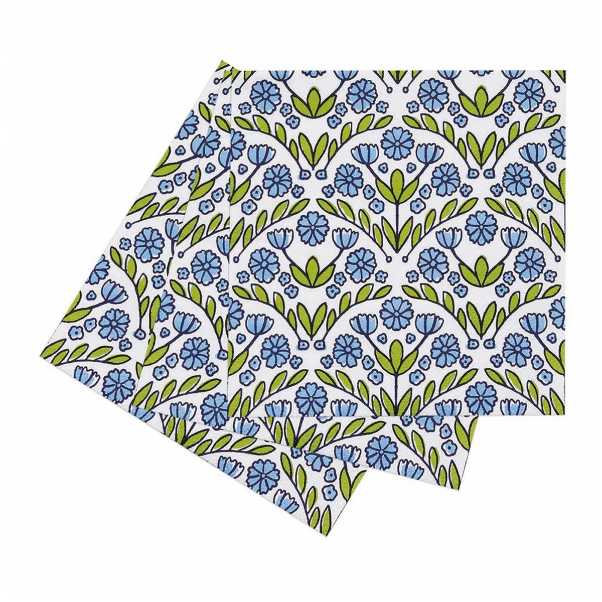 Blaire Blue Paper Cocktail Napkins (Pack of 25) Paper Cocktail Napkin - rockflowerpaper