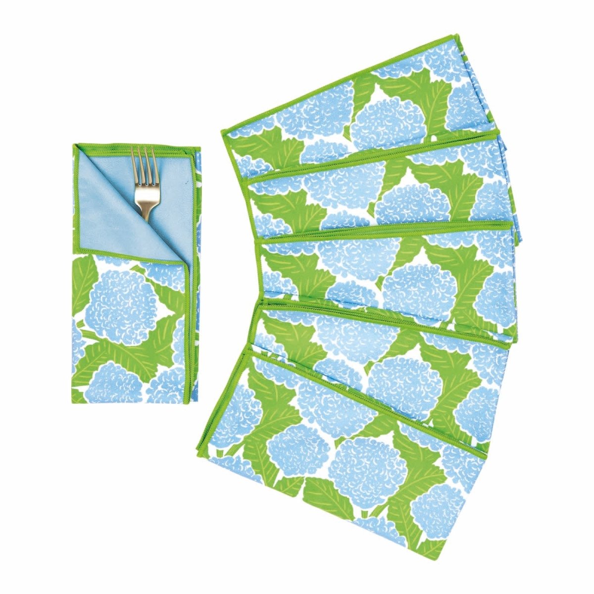 Blue Hydrangea blu Dinner Napkin Set of 6 Dinner Napkin - rockflowerpaper