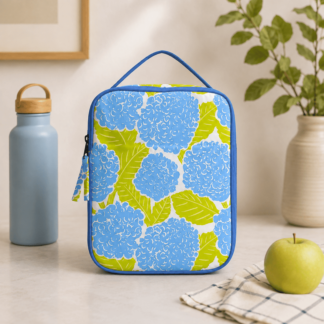 Blue Hydrangea Lunch Tote Lunch Tote - Rockflowerpaper