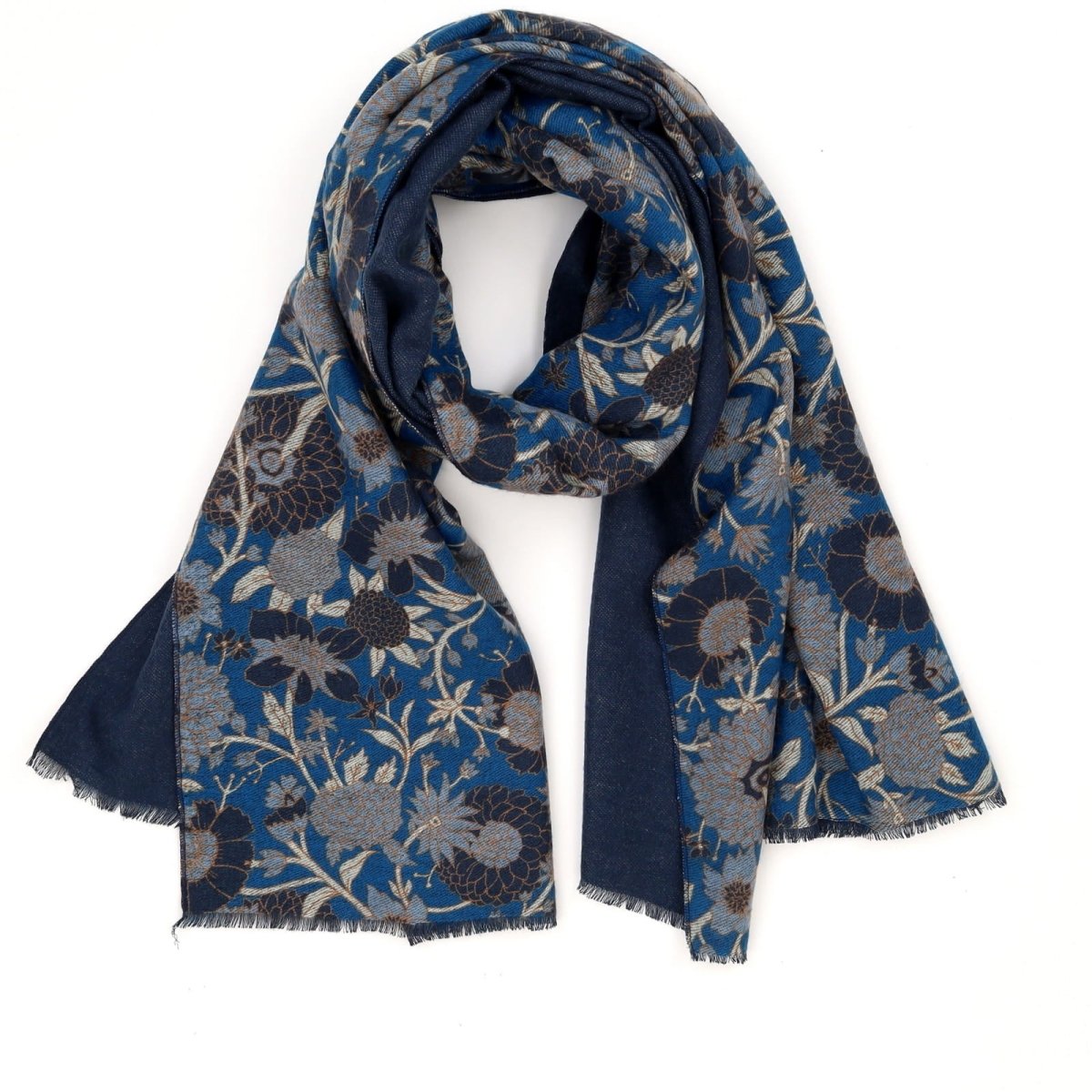 Capri Blue Reversible Wrap Scarf - rockflowerpaper