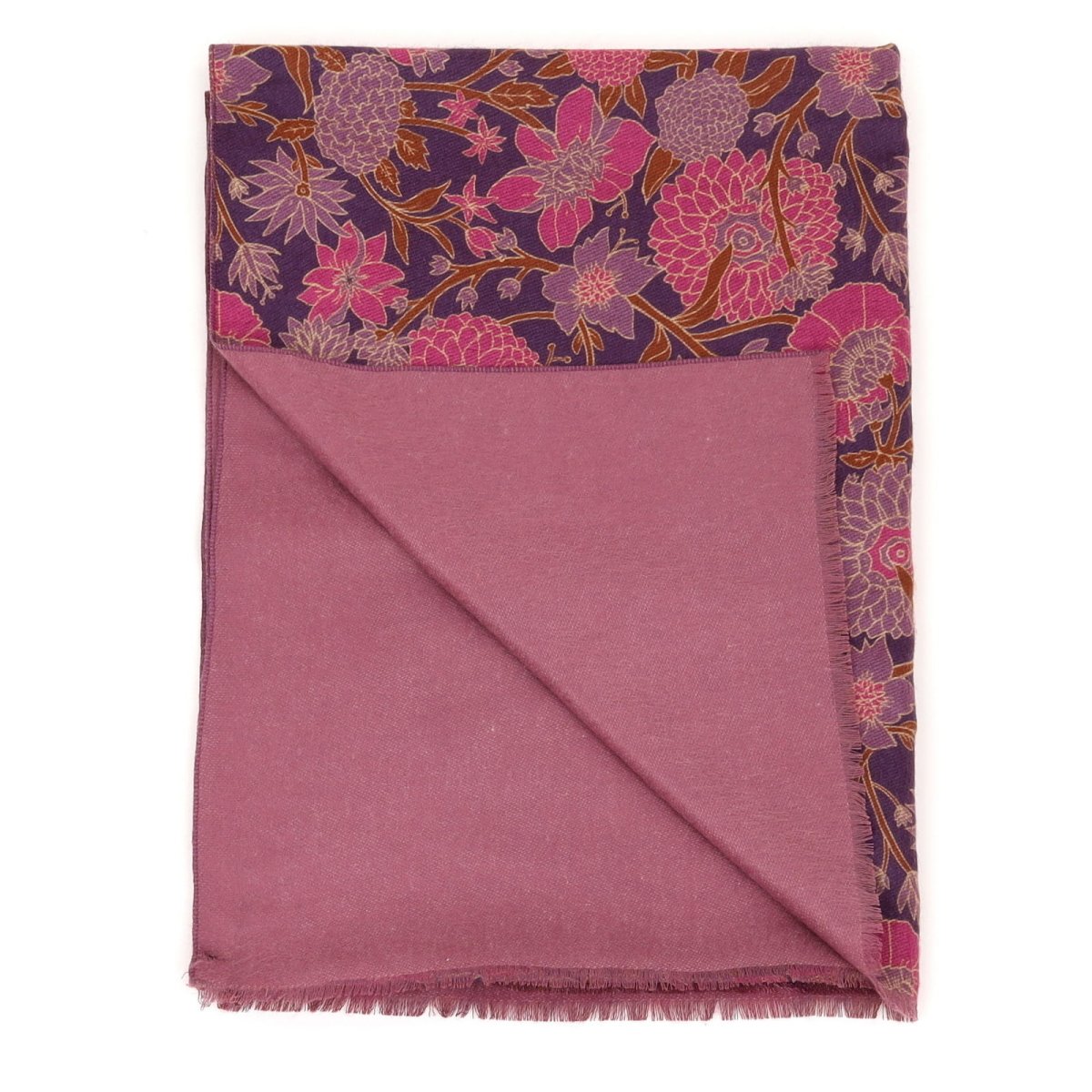 Capri Plum Reversible Wrap Scarf - rockflowerpaper