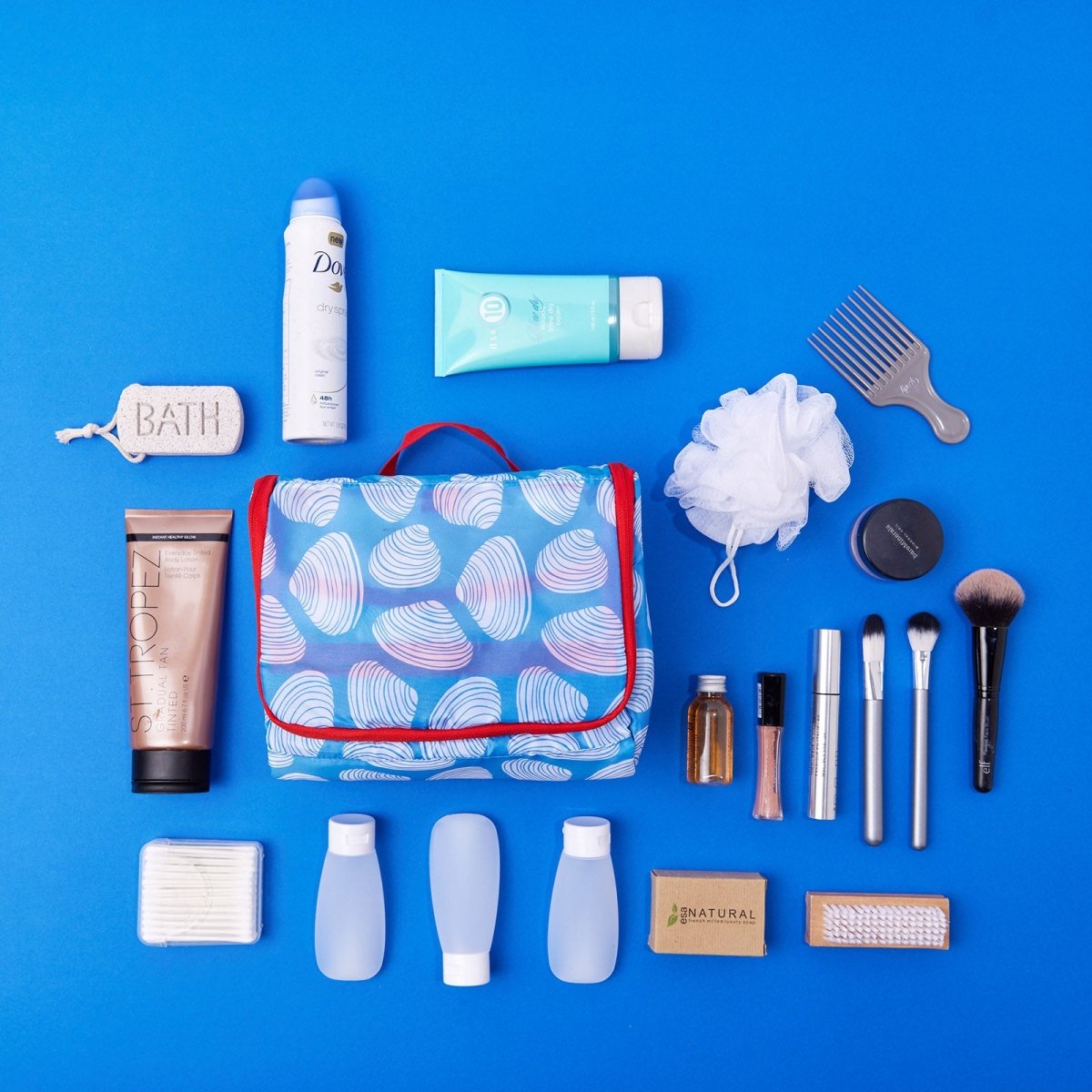 Clamshells Hanging Toiletry Bag Hanging Bag - rockflowerpaper