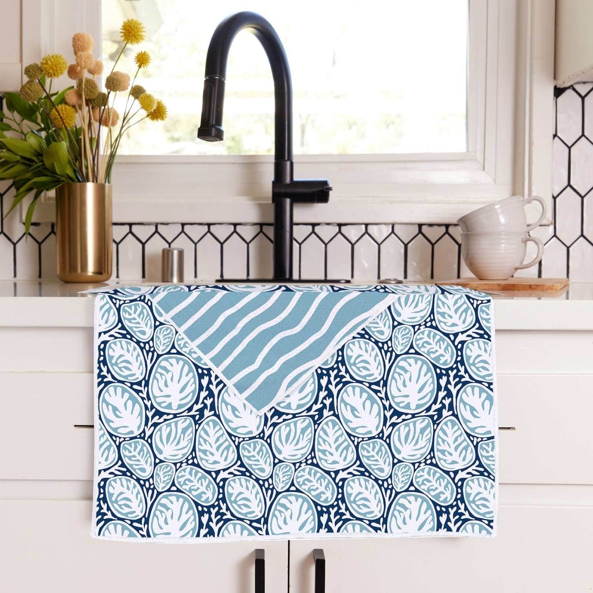 Coral Garden Eco Kitchen Tea Towel Tea Towel - rockflowerpaper