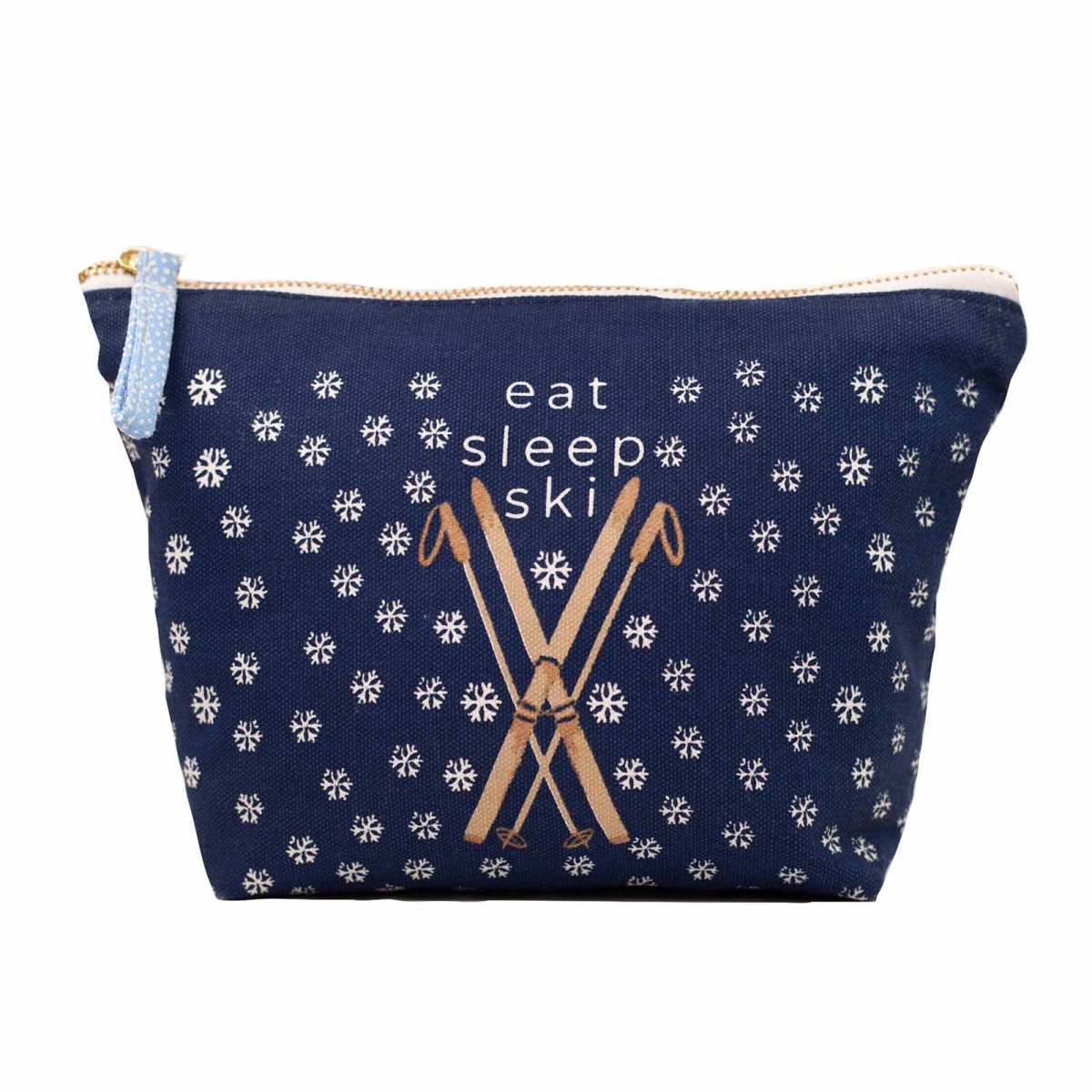 Eat Sleep Ski Navy Pouch Medium Pouch - rockflowerpaper
