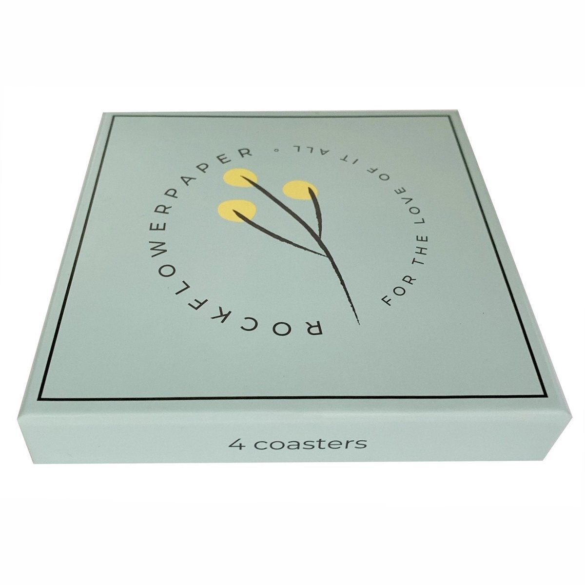 Egret Square Art Coasters - Set of 4 Coaster - rockflowerpaper