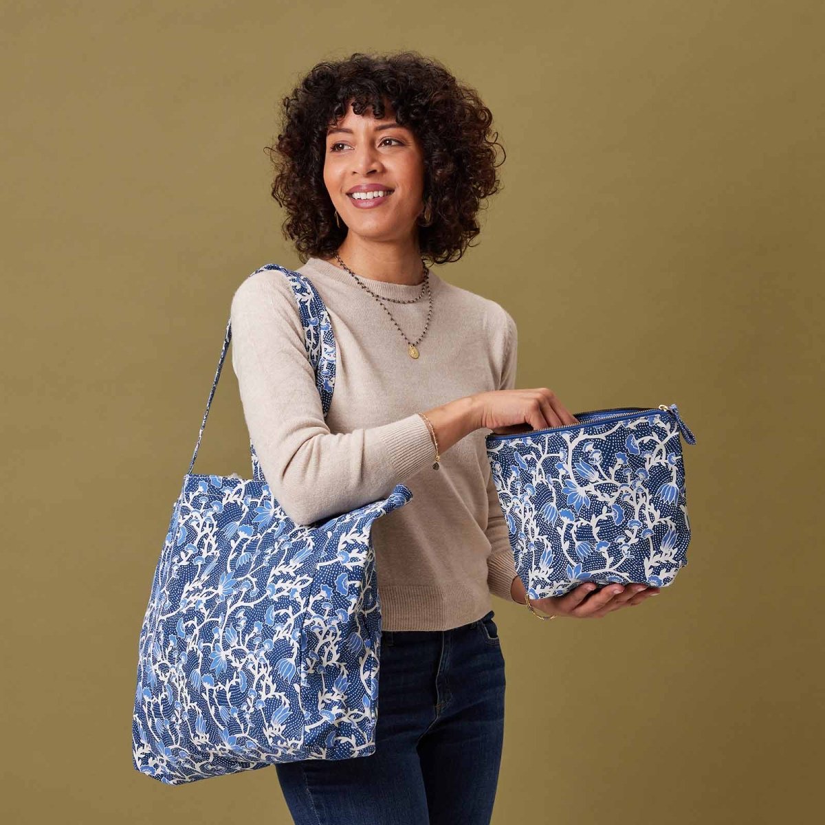 Fleur Large Relaxed Pouch Pouch - rockflowerpaper