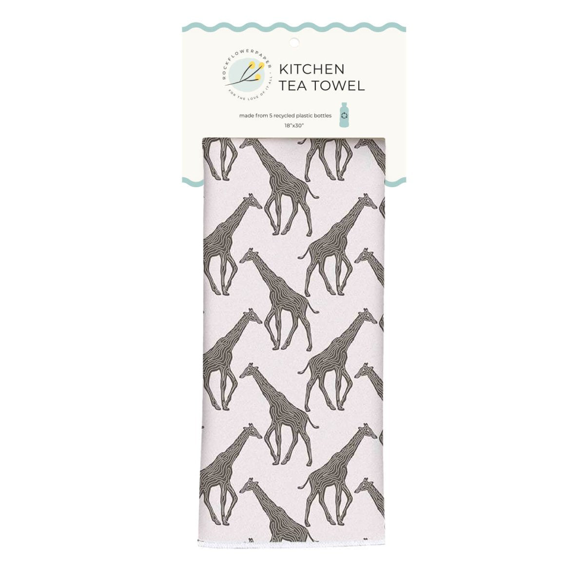 Giraffe Tan Eco Kitchen Tea Towel Tea Towel - rockflowerpaper