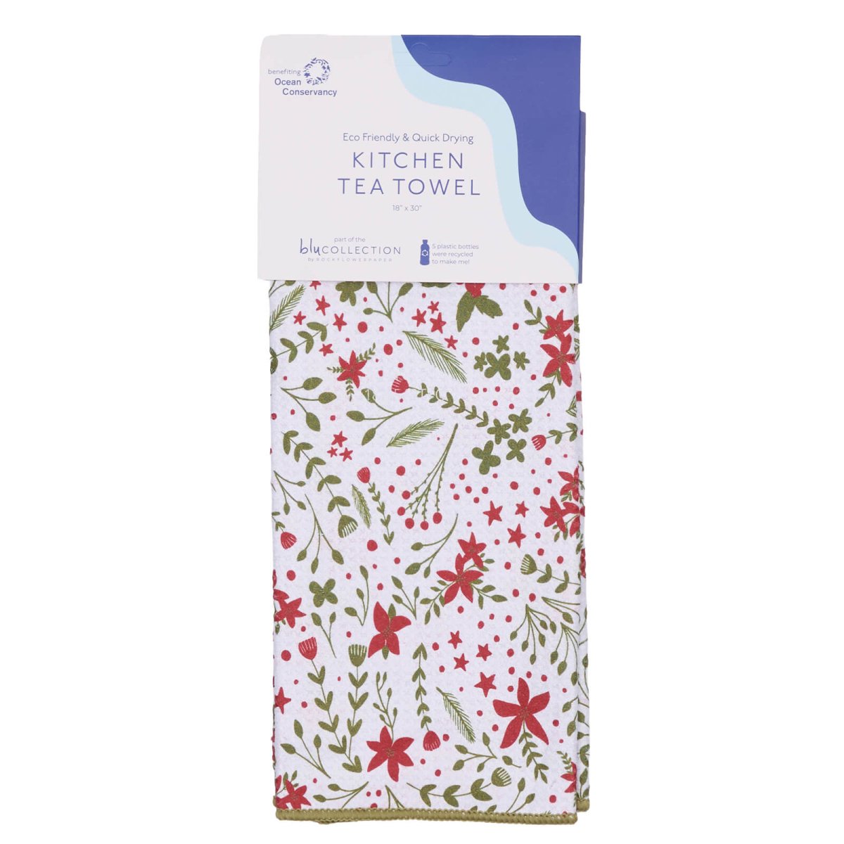 Holly blu Kitchen Tea Towel Tea Towel - Rockflowerpaper
