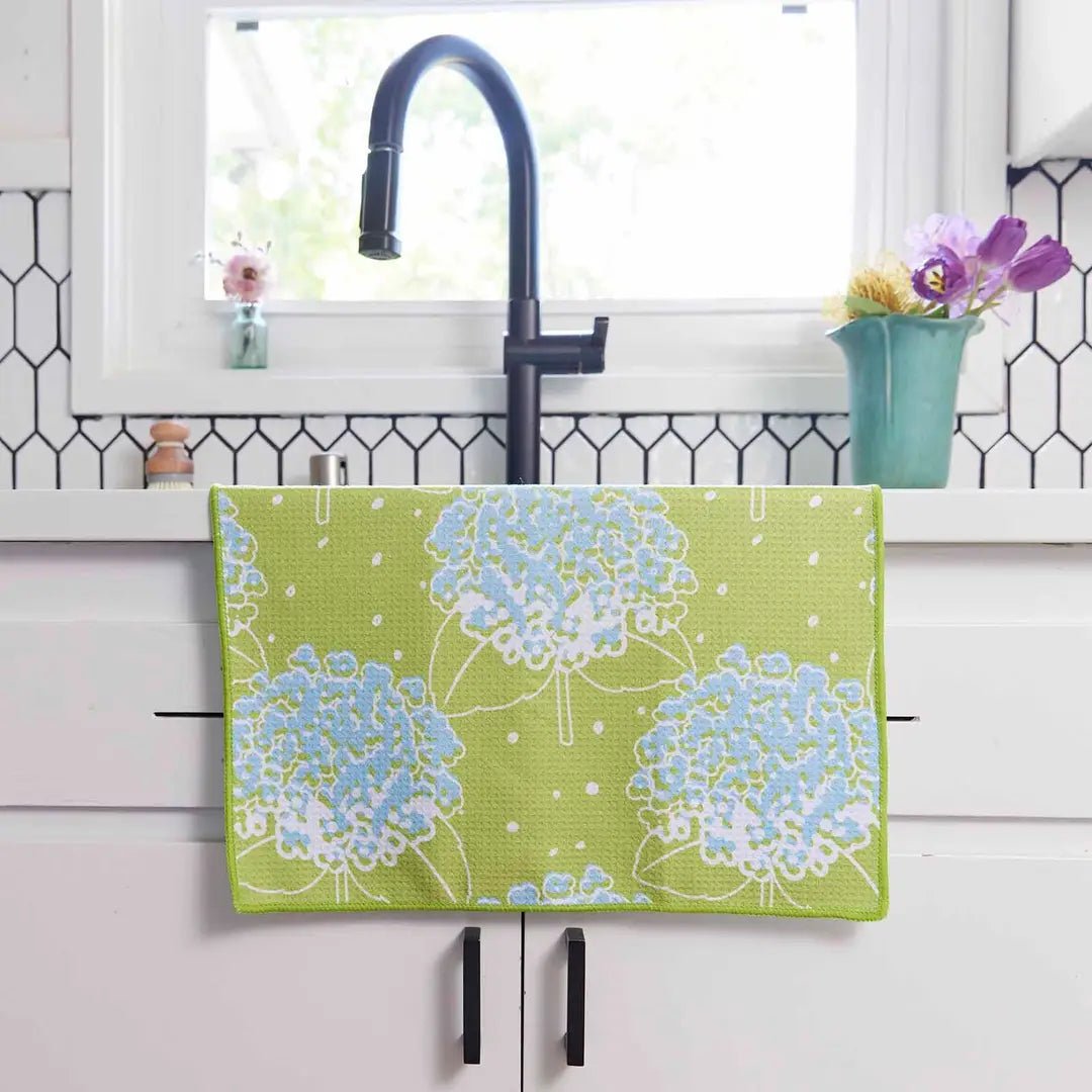 Hydrangea Eco Kitchen Tea Towel Tea Towel - rockflowerpaper