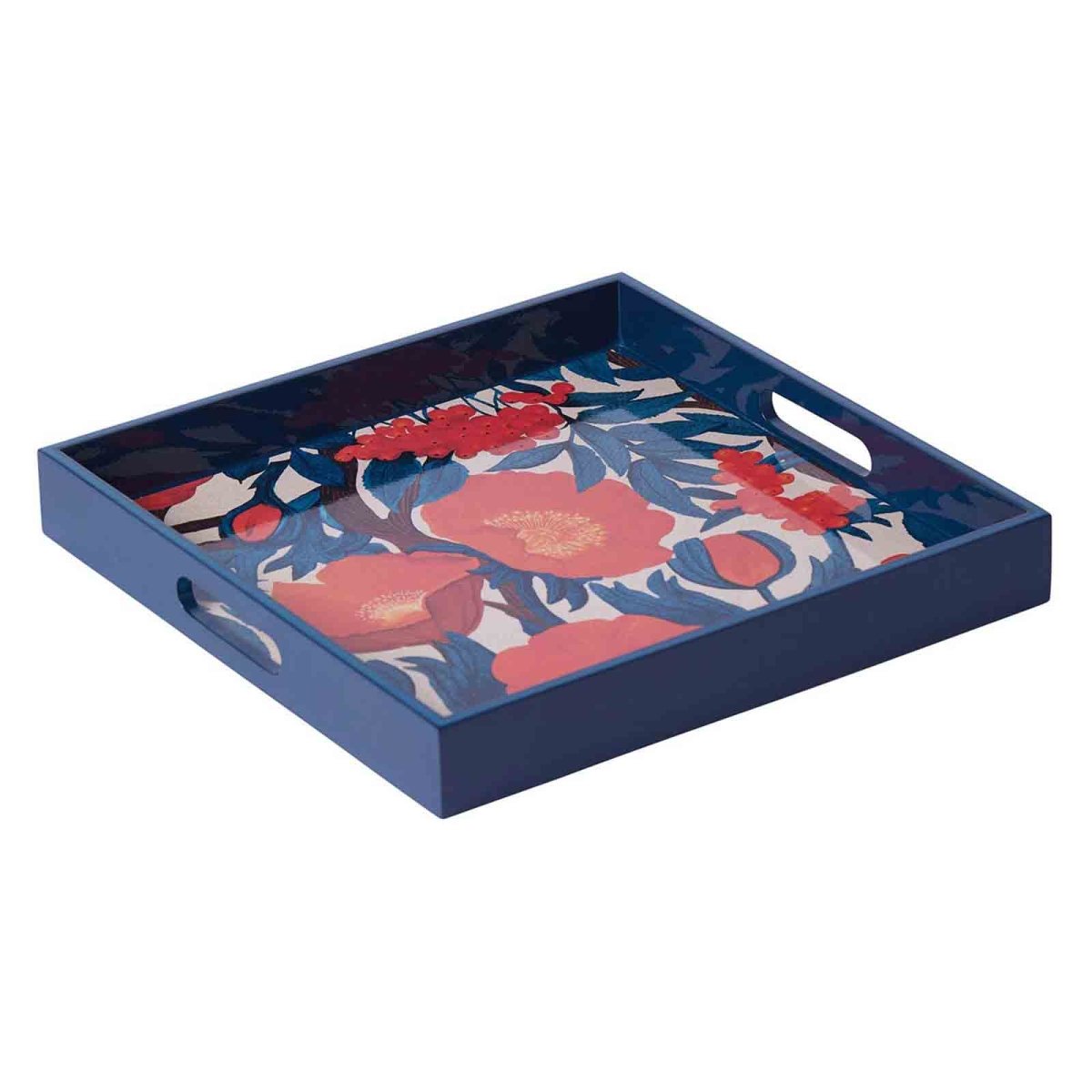 Iceland Poppy 15" Square Lacquer Art Serving Tray Tray - rockflowerpaper