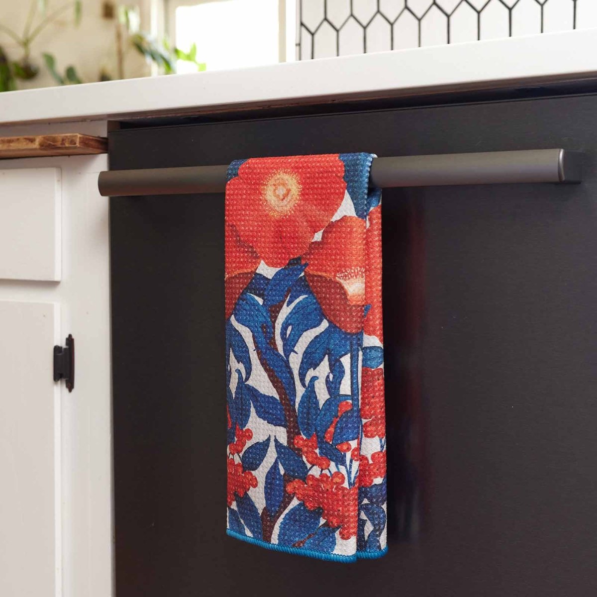 Icelandic Poppies blu Kitchen Tea Towel Kitchen Towel - rockflowerpaper
