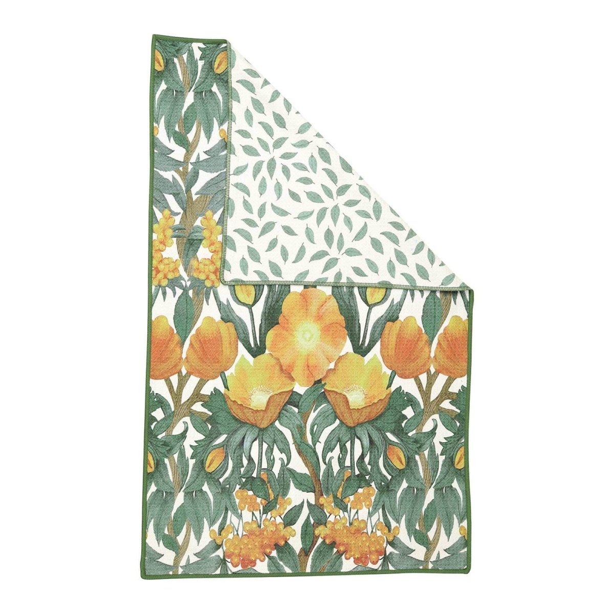 Icelandic Poppies Gold Eco Kitchen Tea Towel Tea Towel - rockflowerpaper