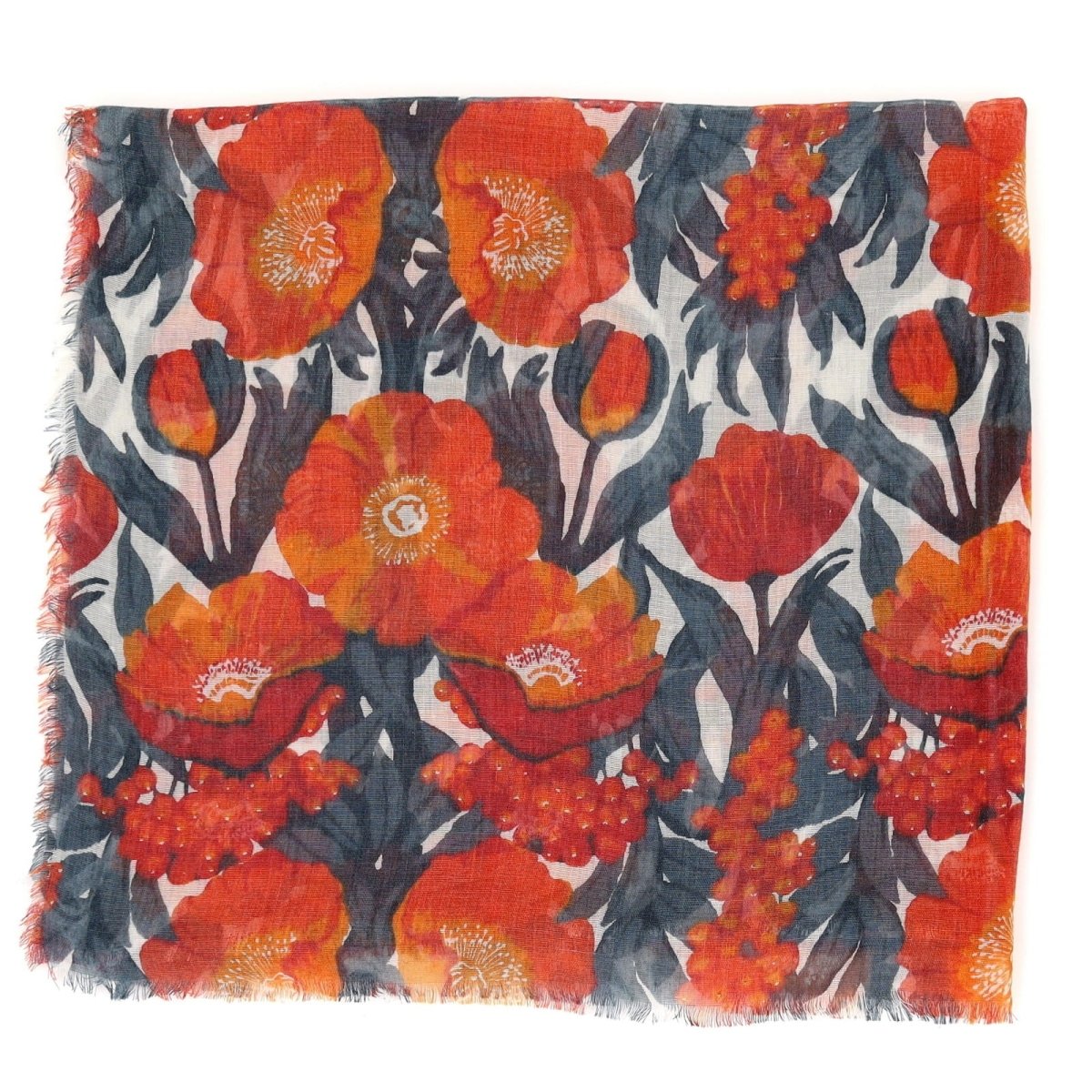 Icelandic Poppies Red Featherweight Scarf Scarf - rockflowerpaper