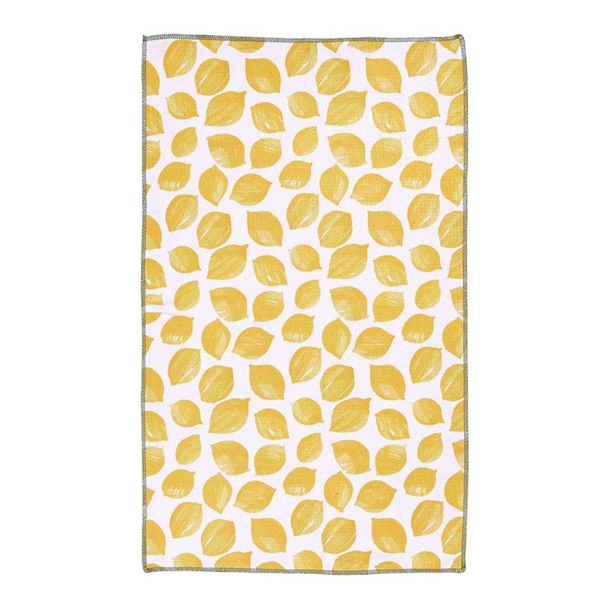 Lemon Blossoms blu Kitchen Tea Towel - Double - Sided Print Kitchen Towel - rockflowerpaper