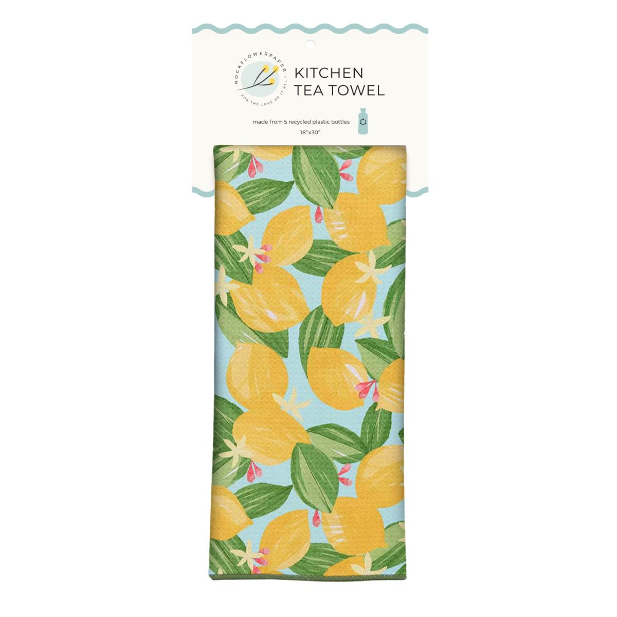 Lemon Blossoms Eco Kitchen Tea Towel Tea Towel - rockflowerpaper