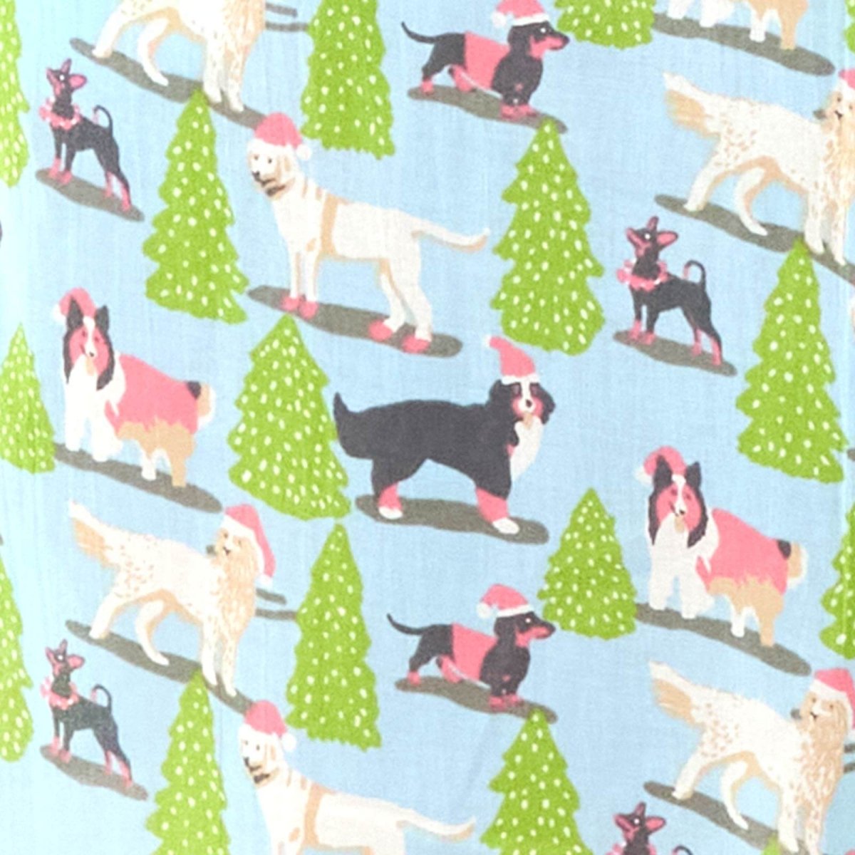 Merry Dogs Cotton Night Shirt Sleep Shirt - Rockflowerpaper