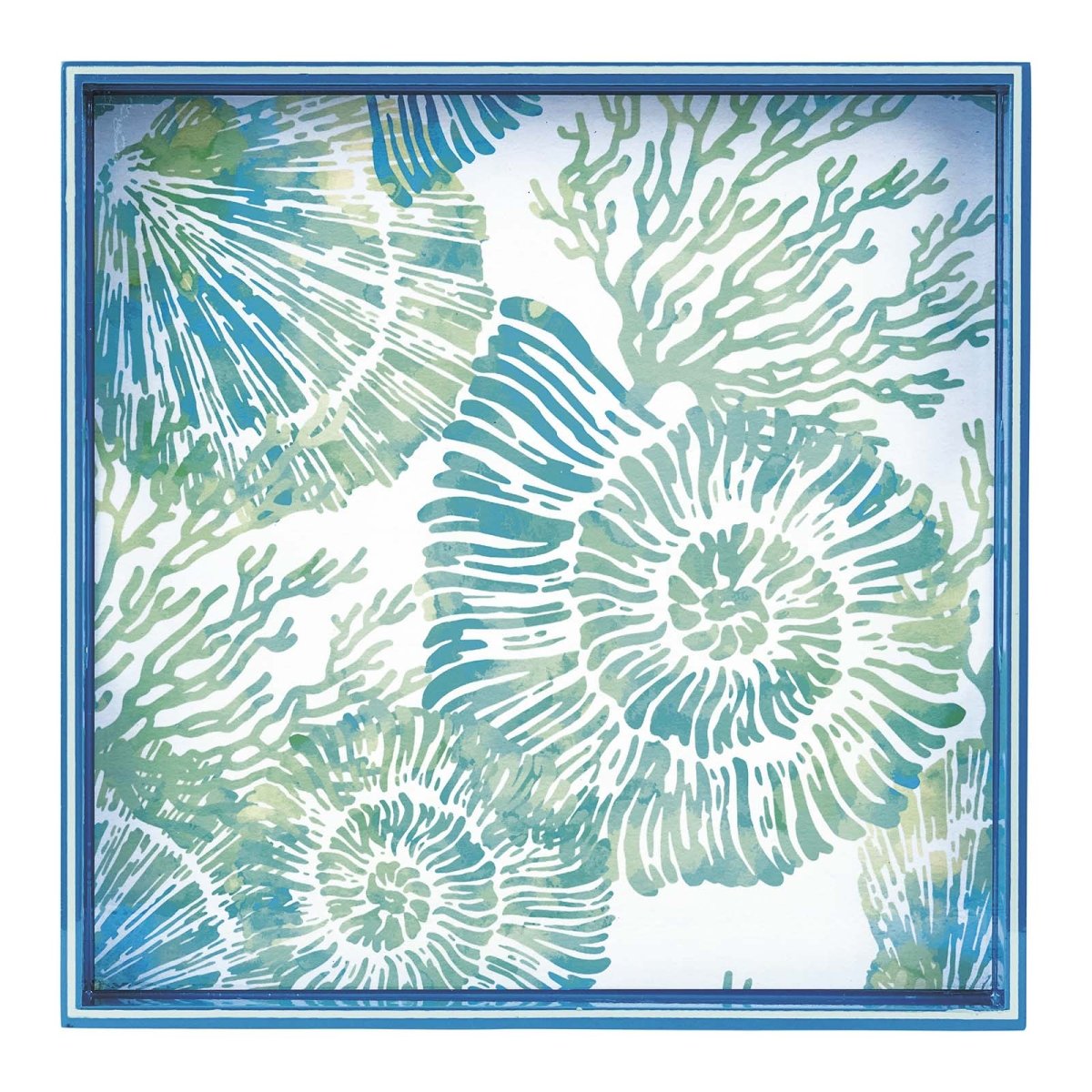 Nautilus Shells 15 Inch Square Tray Tray - rockflowerpaper