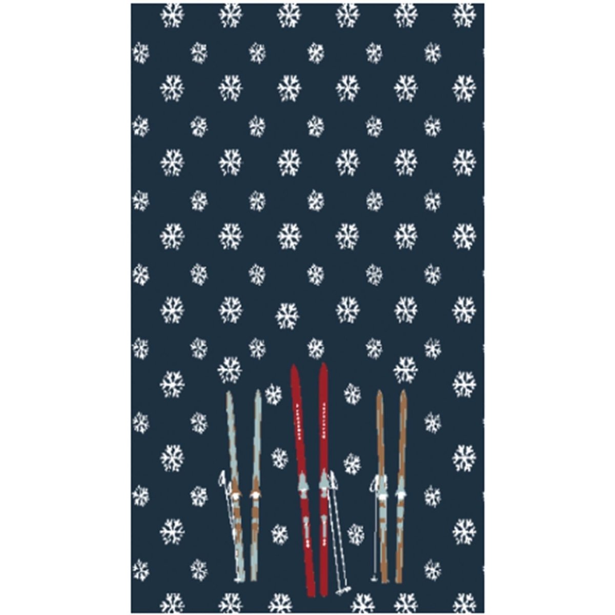 Nordic Ski Navy Eco Kitchen Tea Towel Tea Towel - rockflowerpaper