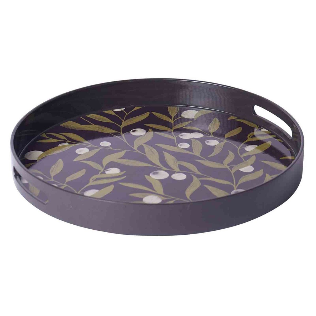 Olive Time 15 Inch Round Tray Tray - rockflowerpaper