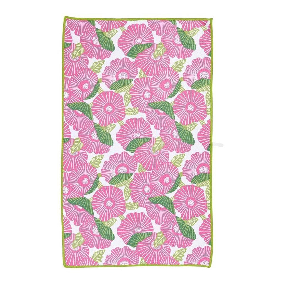 Poppy Papaver blu Kitchen Tea Towel - Double - Sided Print Kitchen Towel - rockflowerpaper