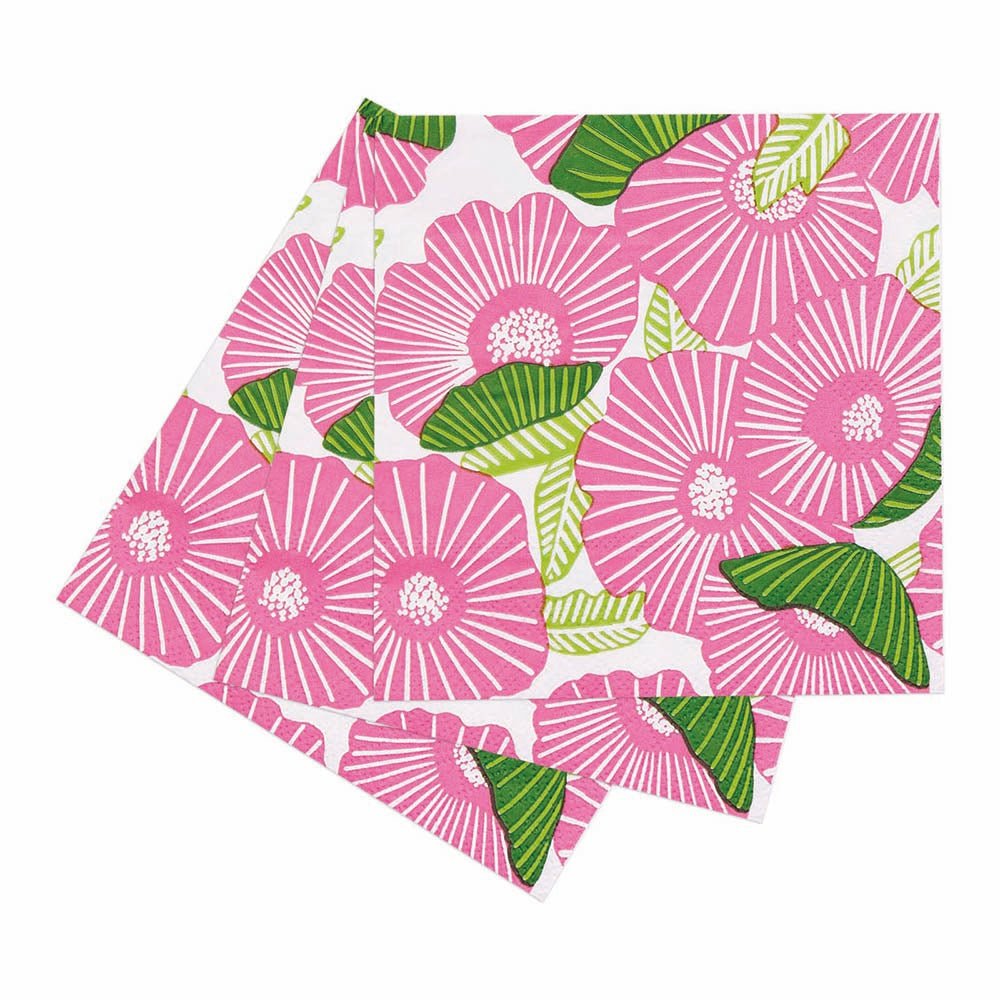 Poppy Papaver Paper Cocktail Napkins (Pack of 20) Paper Cocktail Napkin - rockflowerpaper