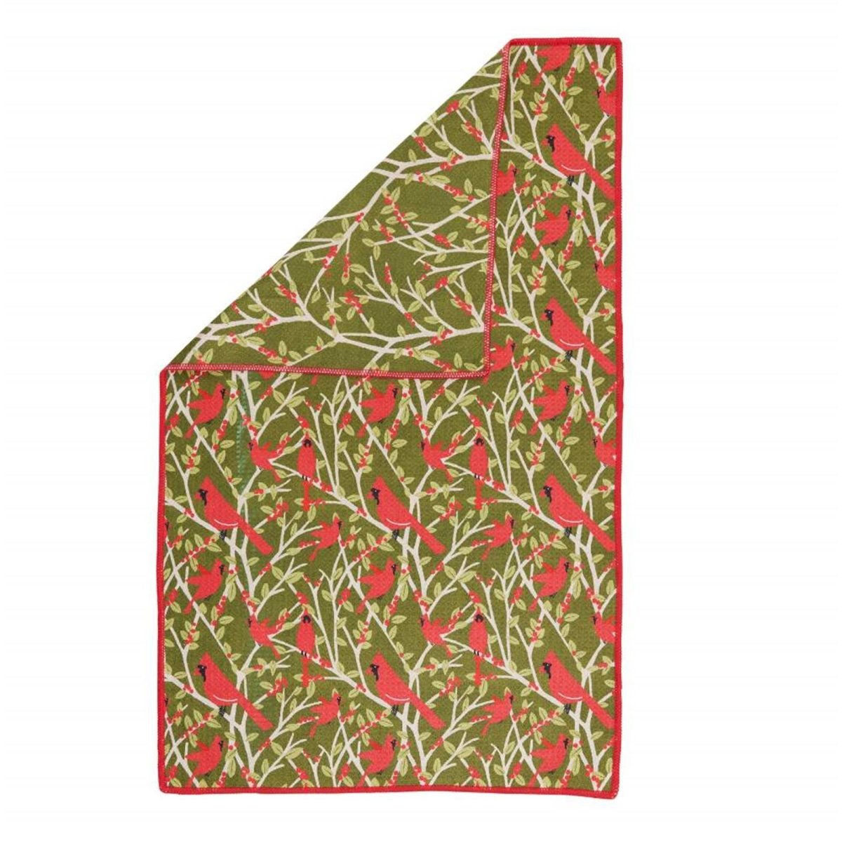 Red Cardinal blu Kitchen Tea Towel - DBL Kitchen Towel - rockflowerpaper