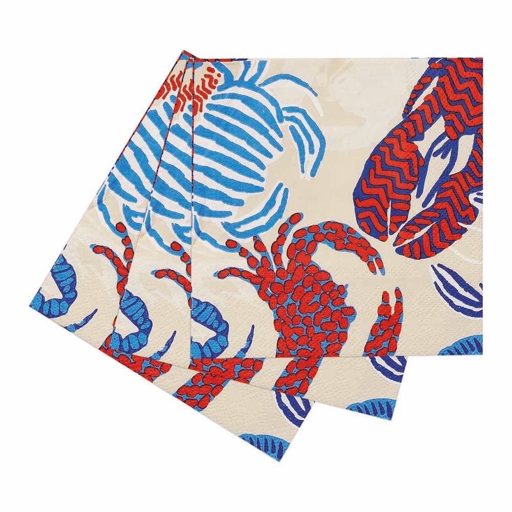 Sandy Claws Paper Cocktail Napkins (Pack of 20) Paper Cocktail Napkin - rockflowerpaper