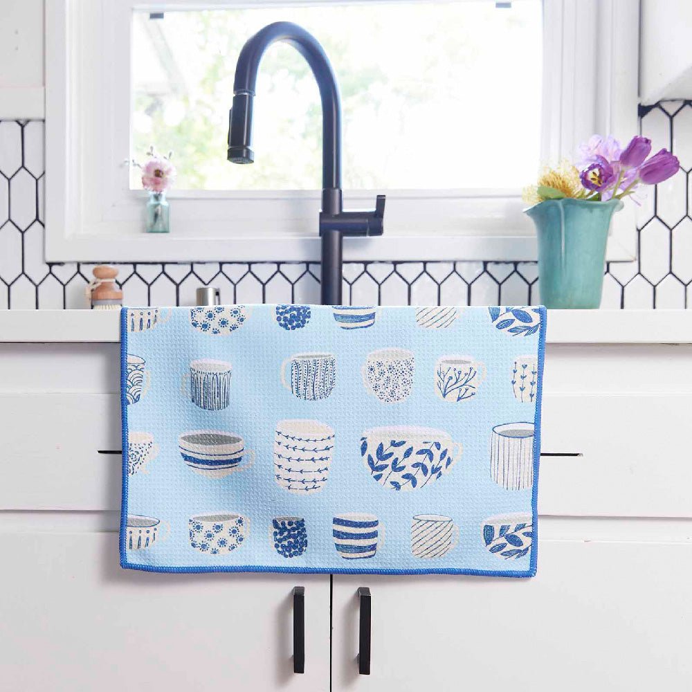 Teatime blu Kitchen Tea Towel Kitchen Towel - rockflowerpaper