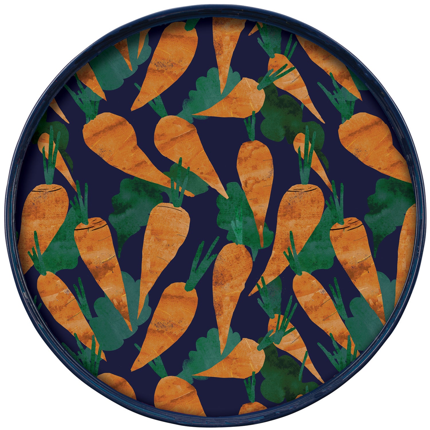 Carrots Round Tray - 15 Inch Tray - rockflowerpaper