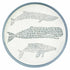 Cadet Blue Whales 15 Inch Round Tray Tray - rockflowerpaper