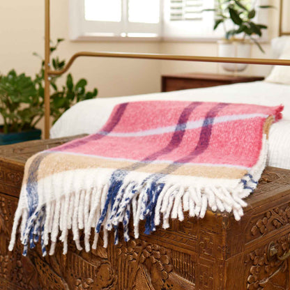 Pink Tan Cuddle Throw Blanket Throw Blanket - rockflowerpaper