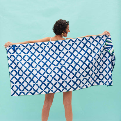 Tropic Reversible Eco Beach Towel Beach Towel - rockflowerpaper