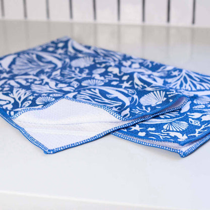 Underwater Sea blu Kitchen Tea Towel Kitchen Towel - rockflowerpaper