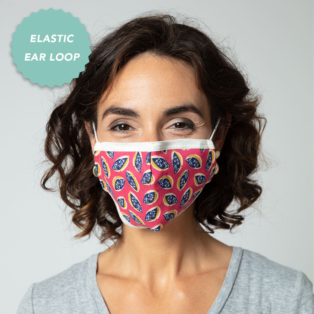 Eiko Berry 100% Cotton Face Mask - Reusable &amp; Made in the USA! Mask - rockflowerpaper
