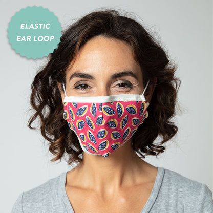 Eiko Berry 100% Cotton Face Mask - Reusable &amp; Made in the USA! Mask - rockflowerpaper