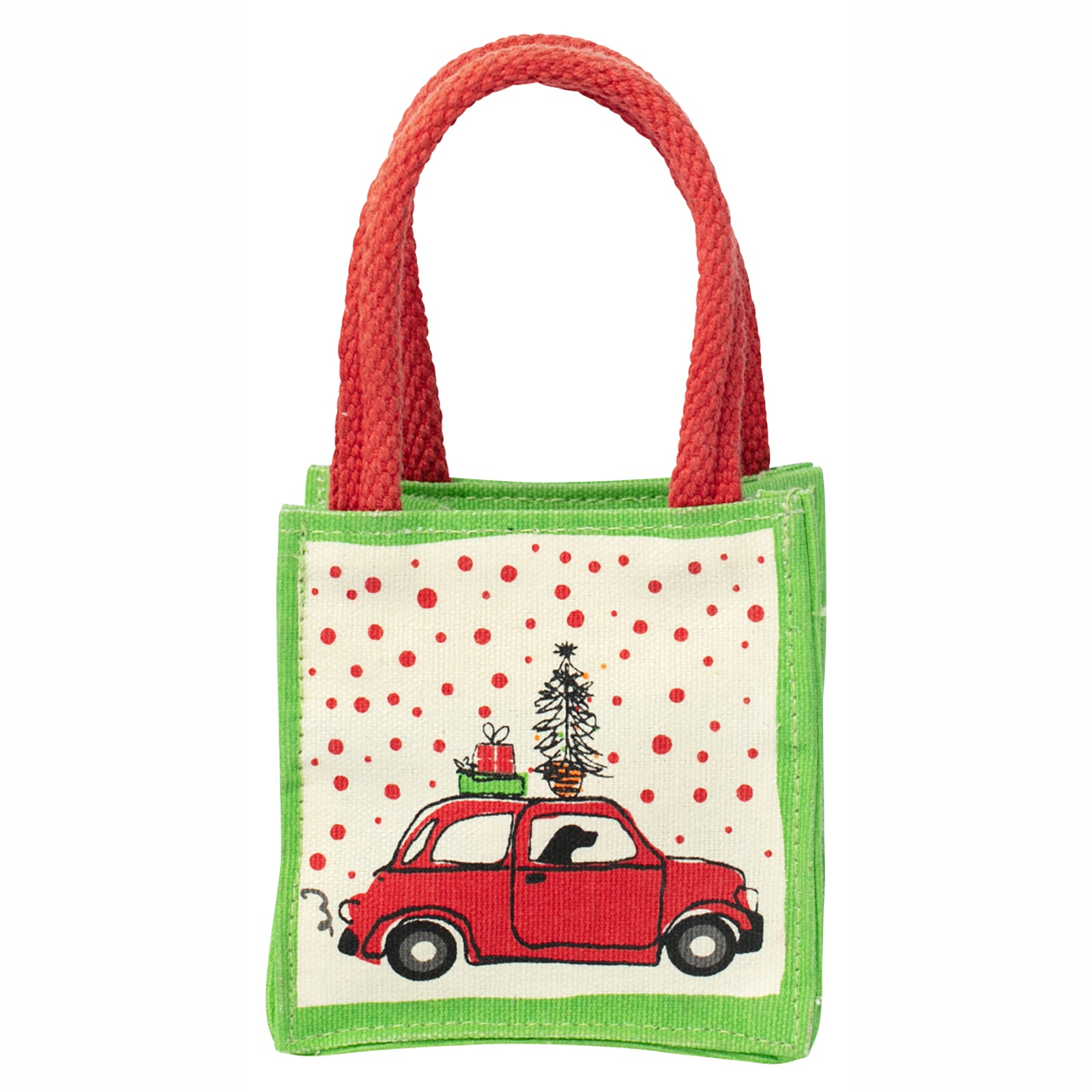 Red Holiday Hound Small Itsy Bitsy Gift Bag - rockflowerpaper