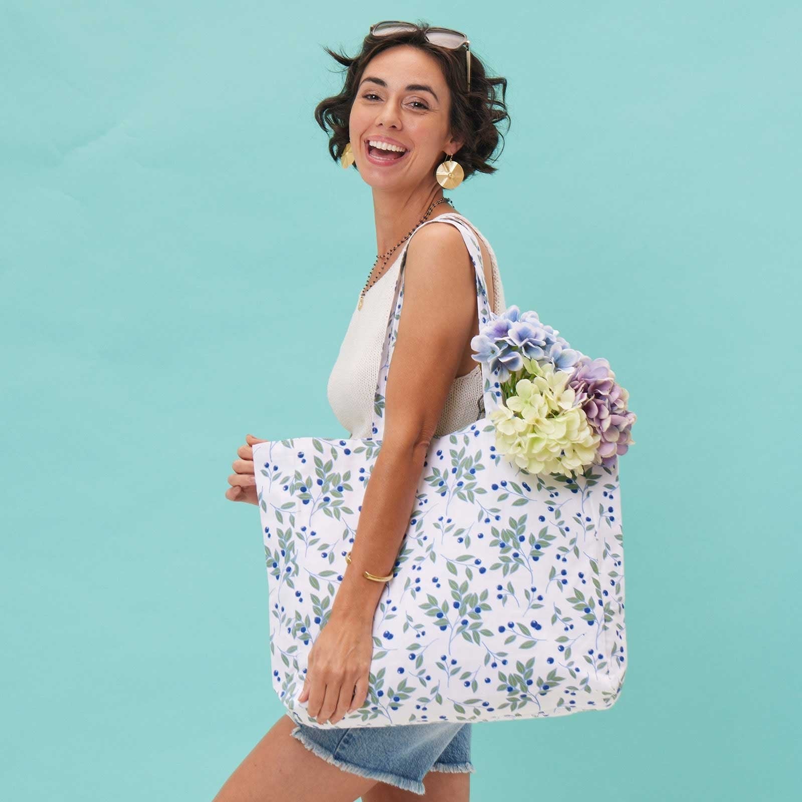 Blueberries Little Shopper Tote Bag Tote - rockflowerpaper