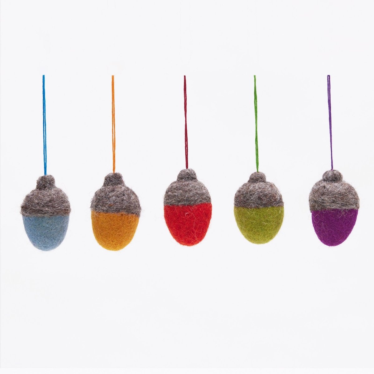 Acorns Felt Ornament Pack 5 Ornament - rockflowerpaper