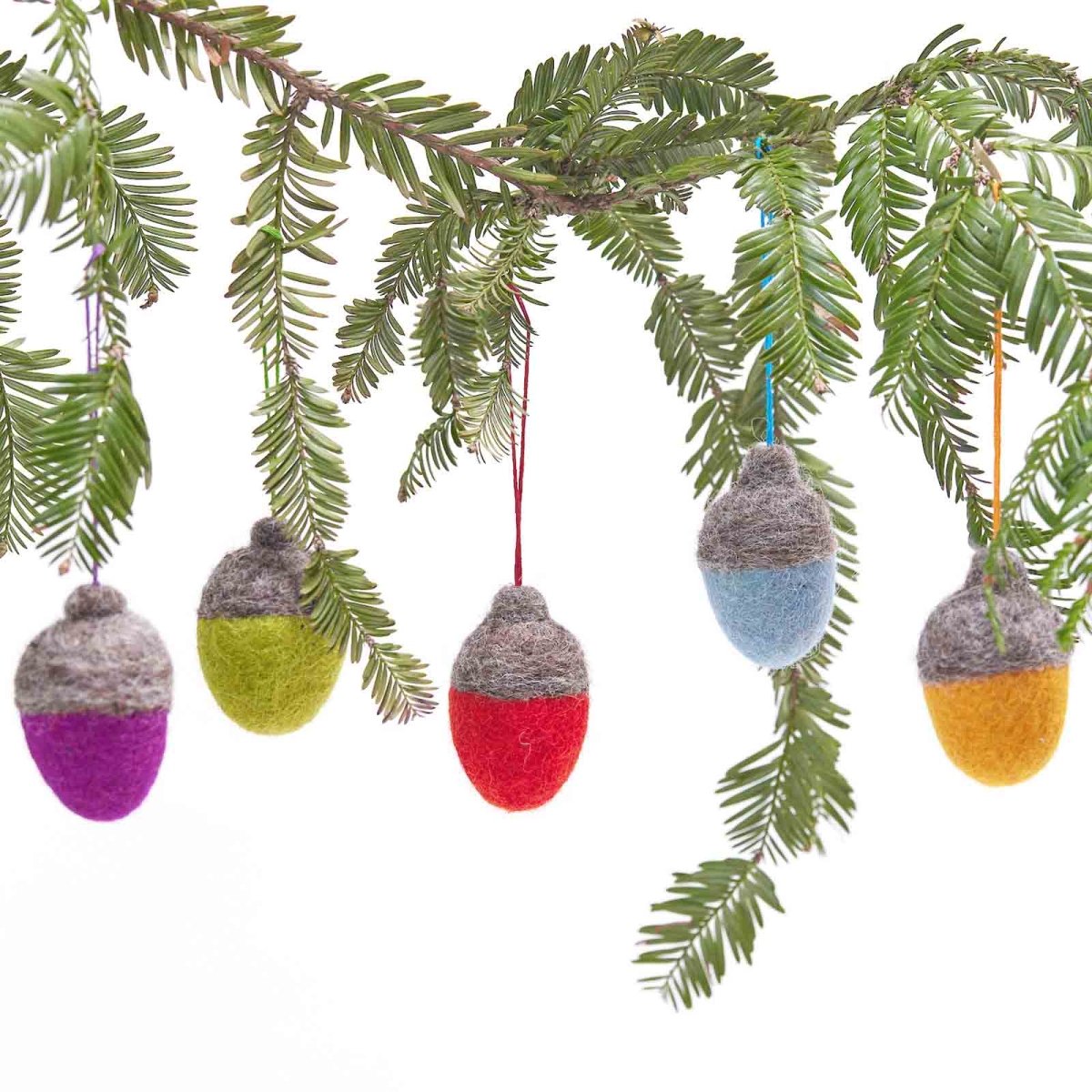 Acorns Felt Ornament Pack 5 Ornament - rockflowerpaper