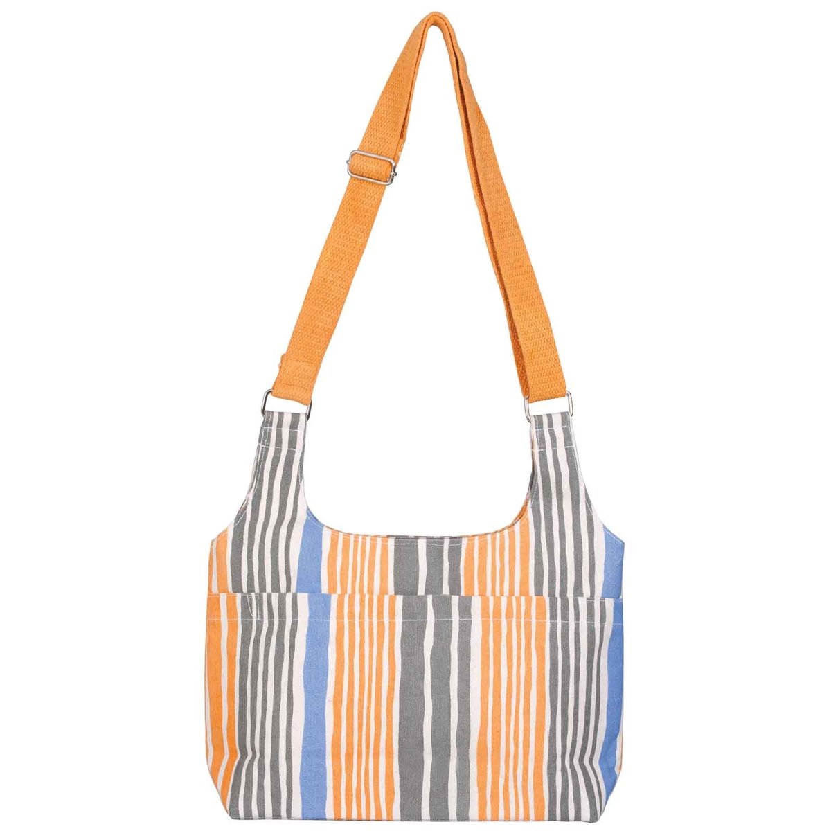 Boardwalk Stripe Melon Canvas Cross Body Crossbody Bag - rockflowerpaper